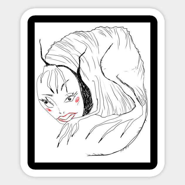 Sketch creepy monster Sticker by Demonic cute cat